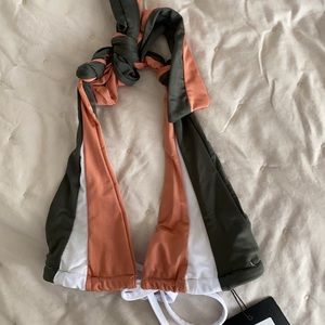 Tri Color Triangle Bikini Top